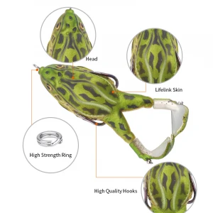 90mm 13.6g Rotating Frog Lures Topwater Fishing Freshwater Casting Popper Lure Sankehead