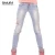Import 98% Cotton 2% Spandex Destroy Wash Light Blue Ripped Skinny Woman Pants Jean from China