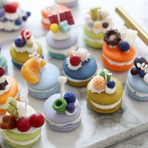A172 DIY Scented Candle Mold Dessert Macaron Muffin Cup Cake Silicone Mold