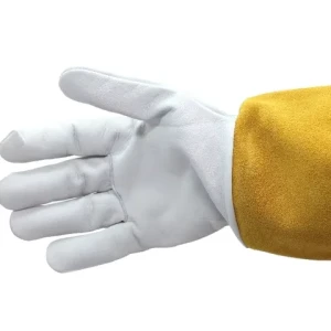 AB Grade Brown Cow Split Leather TIG Welding Gloves Industrial Construction Protection and Anti-Static Work Gloves