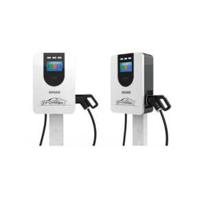 AC EV charging station with SAE j1772 charging cable for type 2 charge