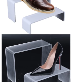 Acrylic two-piece set Shoe Stand white frosted display rack Cupcake&Dessert Sandal Stand Display