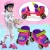 Import Adjustable Children Roller Skates With Safety Off Button Resistance Material Double Row 4 Wheels Skating Shoes from China
