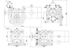 AFYJ80 Elevator Gear Traction Machine For Elevator parts