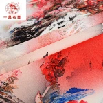  China Manufacturer letter viscose printed silk fabric for dress