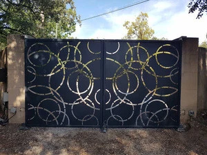 Aluminium Laser Cut Gates Perforated Garden Gates Decorative Aluminum Fence corten sheet Metal Garden Fencing Trellis Gates