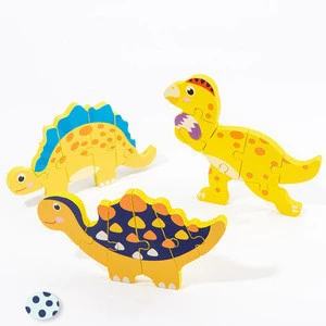Amazon Hot Selling New 3D wooden jigsaw puzzle Toys Wholesale Customized Animals Children Preschool Educational Toy