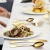 Import amazon top seller 2020 elegant dinnerware flatware set stock spoon fork set stainless steel cutlery set Gift box flatware from China