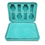 Aqua green Watch Packaging Box Watched Hand Bag Case Velvet Jewelry Travel Case
