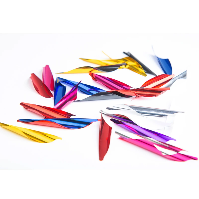 Archery Arrow Vanes 1.8 Inch Spin Plastic Feather for Compound Recurve Bow Targets Shooting