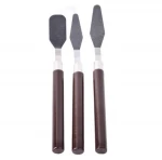 Art Supplies paint Palette Wooden Handle Stainless Steel Painting Palette Knife