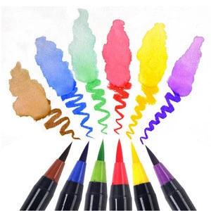 Art supplies soft flexible Brush watercoloring pen real Brush tip painting pen