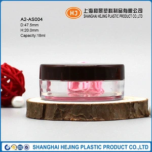 AS plastic jar with screw cap