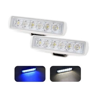 Auto System Lighting 18W Blue/White Dual Color Led Work Light For Car Boat