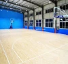 badminton court mat PVC red grid flooring green sand vinyl roll mat