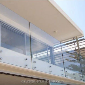 Balcony Frameless Glass Balustrade with Aluminium Channel