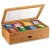 Import Bamboo Tea Box With Drawer For Loose Tea (8 Compartments) Large Wooden Storage Organizer Chest from China