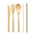 Import Bamboo Travel Utensil Set Cutlery of Spoon Fork Knife Brush Chopsticks and Straw from China