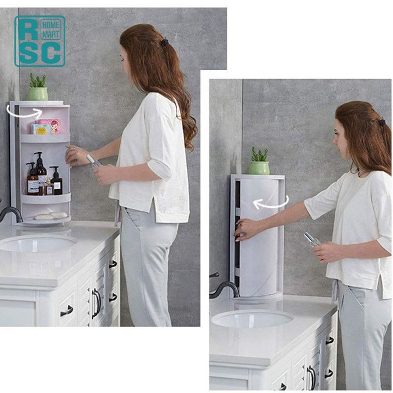 Shower Rack Rotater Buy Bathroom 360 Degree Rotating Rack Shelf Kitchen Toilet Shelf Corner ...