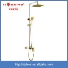 Bathroom accessories chromed square gold color overhead shower