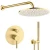 Import Bathroom Hotel European Brass Shower Faucet Gold Ceiling Rain Shower In Wall Set from China