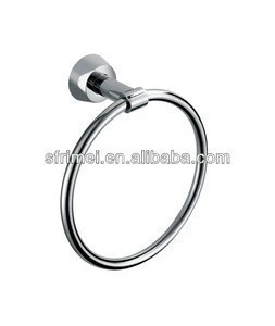 Bathroom Plated Chrome Wall-mounted 304 Stainless Steel Hanging Round Towel Ring KL-ZF635