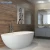 Import Bathroom white acrylic bathtub hydromassage solid surface freestanding bathtub from China