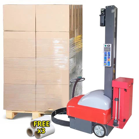 Buy Battery Powered Self Propelled Mobile Pallet Stretch Wrap Robot ...