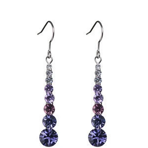 Beautiful Party Auden Rhinestone Beads Long Drop Earrings For Women 4 Colors Wholesale
