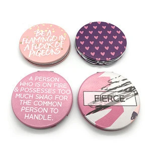 Beauty personal care PU Pocket compact mirror