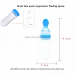 bebe BPA free Silicone Baby Spoon Feeding Bottle with Container Baby Food Feeder feeding baby bottle with spoon