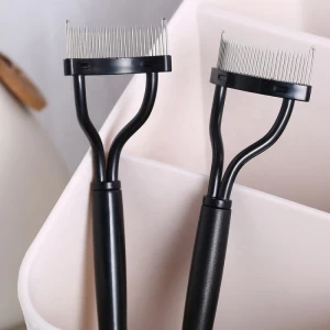 Best Price Stainless Eyelash Separator Mascara Applicator Folded Eye Lash Comb Brush Eyelash Lift Curler