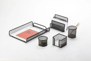 Best-Selling Mesh Stationery 5pcs Desk Organizer Set