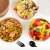 Import Round Kraft Noodle Salad Paper Bowls, Sushi Paper Box  with Clear Plastic Lids from China