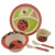 Import Biodegradable Child Bamboo Fiber Tableware Dinnerware Sets Round 5pcs/set Kid sets from China