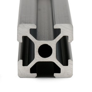 Black aluminum extrusion x type extruded industrial aluminum profile 20x20 mm