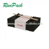 black health food packaging box,flat pack food sushi packaging box