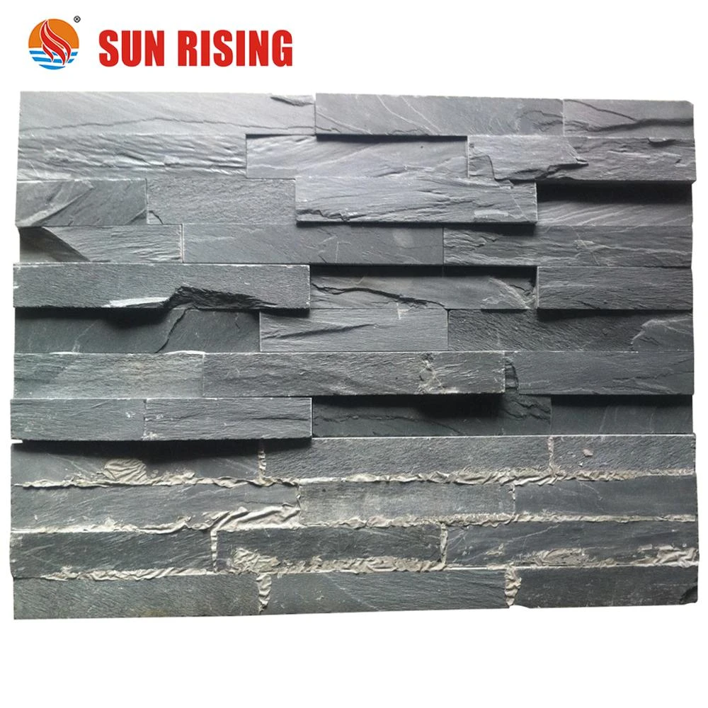 Black Slate Panel Split Surface Outdoor Wall Decorative Stone Panel