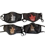 bling fashion face mask with pumpkin rhinestones halloween mask rhinestone for halloween party mask