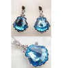 Blue Color Stone Fashion Jewelry Set , Fashion Shape Fashion Jewelry ,Big Jewelry Set Accepted By paypal