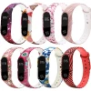 BOORUI Silicone replacement  for  xiaomi band 2 strap Sports Smart mi 2 watch bands accessories with varied flowers printing