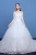 Import Bride married a word in the shoulder sleeves lace big trailing slim wedding dress from China