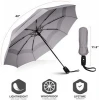 BSCI Audit Factory Air Vented Foldable Double Layer Travel Umbrella  With Automatic Strong Windproof Function