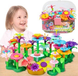 Build a Bouquet Sets,Flower Garden Building Toys for 3, 4, 5, 6 Year Old Toddler Girls, Arts and Crafts