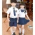 Import bulk kindergarten female summer short-sleeved shirt school uniform design with pictures from China