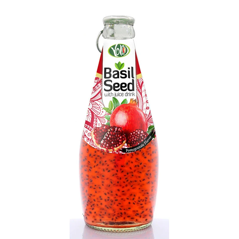 Bulk Not From Concentrate 290ml Glass Bottle Basil Seed Drink with Pineapple Juice by Fruit Juice Wholesale Cheap Price