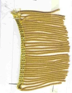 bullion wire tassel fringe military twisted fringe for flags Mylar lace & fringe