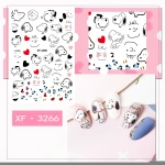 Butterfly Nail Art Stickers 2d XF Series Beauty Fashion Adhesive Professional Wholesale New Mix Designs Chosen Hot