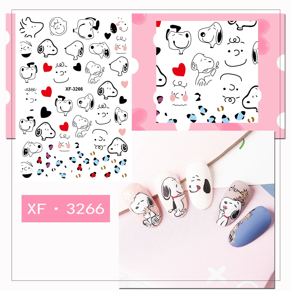 Butterfly Nail Art Stickers 2d XF Series Beauty Fashion Adhesive Professional Wholesale New Mix Designs Chosen Hot