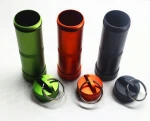 Camping Survival Waterproof Pills Box Container Aluminum Medicine Bottle Key chain Outdoor Emergency Gear Tool Travel Kits